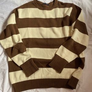 brandy melville brianna sweater - brown & cream